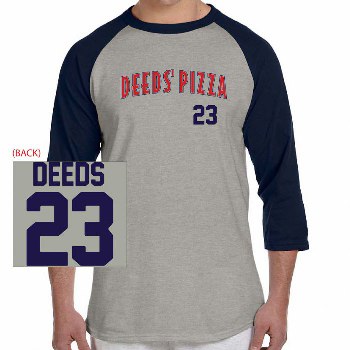 Mr Deeds Deeds' Pizza baseball jersey Adam Sandler