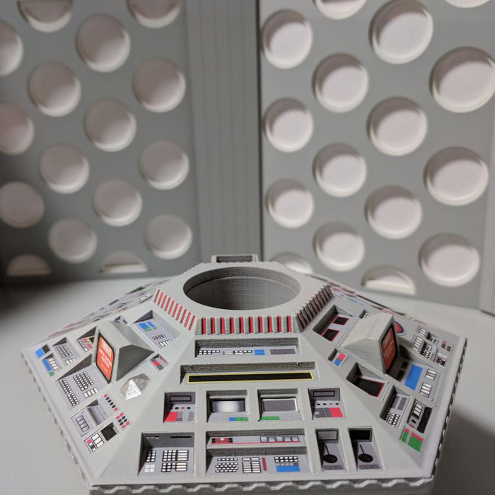TARDIS console 3D print sticker set - Click Image to Close