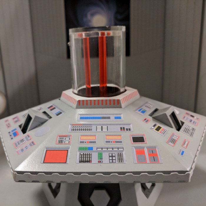 TARDIS console model sticker set (laser cut model) - Click Image to Close
