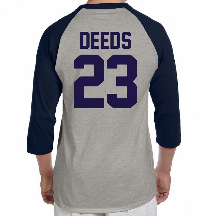Mr Deeds Deeds' Pizza baseball jersey Adam Sandler - Click Image to Close