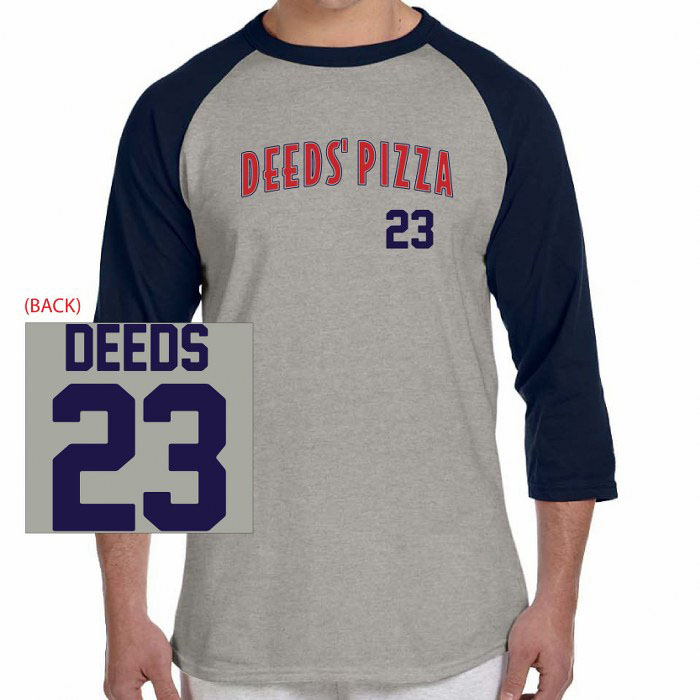 Mr Deeds Deeds' Pizza baseball jersey Adam Sandler - Click Image to Close
