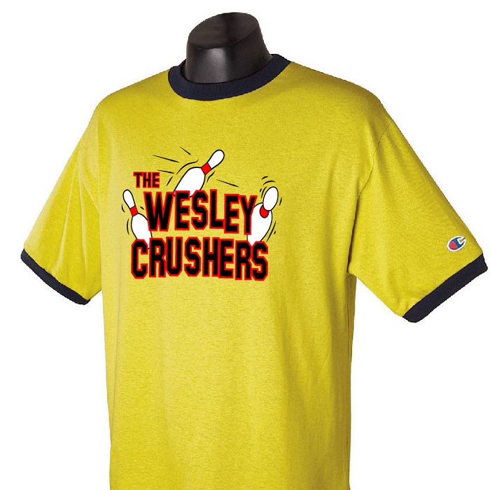 Big Bang Theory Wesley Crushers bowling T-shirt - Click Image to Close